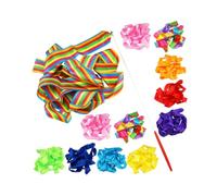 VERDANVERSE 12pcs Gymnastics Dance Ribbon with Comfortable Grip and Silk Cloth Material, Twirling Rod for Artistic and Classroom Project, Long Stick Streamer Suitable for Older Random Color