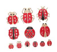 VERDANVERSE 12pcs Ladybug Brooch Pins Charming Enamel Insect Lapel Pins for Women Vintage Decorative Beetle Coat Jewelry Accessories for Clothes Backpacks