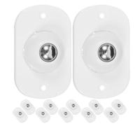 VERDANVERSE 12pcs Mini Casters Wheels Self Adhesive Caster Wheels, White Plastic and Stainless Steel, 360° Swivel, Quiet, Easy Install, for Kitchen Appliances and Small Furniture, Office Desk