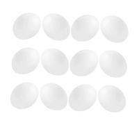 VERDANVERSE 12pcs Realistic Parrot Fake Bird Eggs Hatching Simulation Plastic Artificial Nest Eggs for Training and Craft Household Bird Accessories