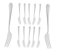 VERDANVERSE 12pcs Stainless Steel Mini Fruit Forks Appetizer Picks Compact Dessert Cake Forks for Home Restaurant Party Tea Use