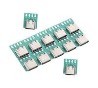 VERDANVERSE 12pcs USB C Type Female Receptacle Adapter Board with Pcb Converter DIY Kit for Stable Data Transmission and Fast USB C Cable Connection