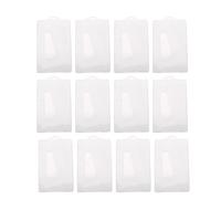 VERDANVERSE 12pcs White Plastic Id Holder for Meal and Membership Cards