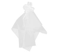 VERDANVERSE 12pcs White Wedding Aisle Chair Decor Large Tulle Pew Bows with Long Tails for Church Ceremony Reception and Bridal Shower Decorations