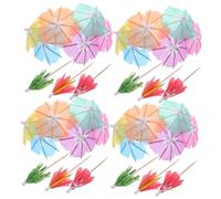 VERDANVERSE 150pcs Mini Colorful Cocktail Umbrella Picks Assorted Vibrant Fruit Salad Toothpicks for Drinks Party Decorations Wedding Dessert Toppers Summer Accessories