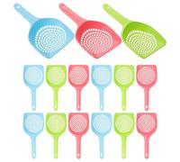 VERDANVERSE 15pcs Cat Litter Scoop Fine Sifting Plastic Sifter with Ergonomic Handle for Efficient Waste Removal Compatible with Clumping and Crystal Litter Reusable Pet Waste Cleaner Kit for