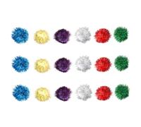 VERDANVERSE 18pcs Cat Ball Glitter Bite Resistant Teaser Balls for Kitten Indoor Play Interactive Pet Supplies to Anxiety and Stimulate Curiosity Random Color