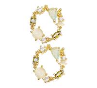VERDANVERSE 1Pair Chic Circle Earrings for Women Lightweight Hollow Design Ear Jewelry for Daily Wear Versatile Style for Various Occasions Elegant Geometric Accessory