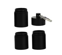 VERDANVERSE 1pc Portable Aluminum Alloy Mini Medicine Bottle Multi-Grid Keychain Storage for Outdoor Activities Camping Fishing and Adventures Moisture Compact Design for Pills and Emergency