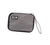 VERDANVERSE 1Pc Portable Travel Storage Bag for Data Cables and Earphones Durable Electronics Organizer with Zipper Closure for Digital Product Accessories Black Multi Purpose Design