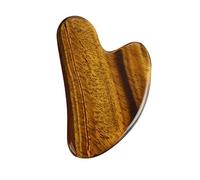 VERDANVERSE 1pc Tiger's Eye Guasha Tool Light Brown Scraping Plate for Facial Body Massage Smooth Edges for Safe Use for Wrinkles and Self-Care and Easy to Handle