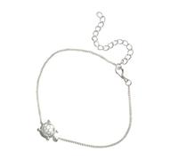 VERDANVERSE 1Pc Vintage Alloy Turtle Anklet with Pendant Beach Antique Ankle Chain for Women Durable Versatile Foot Jewelry for Summer Style