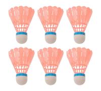 VERDANVERSE 1set Pink Plastic Badminton Shuttlecocks Windproof High-speed Birdies with Stable Flight and Injection Molded Design for Indoor Outdoor Backyard Game Training
