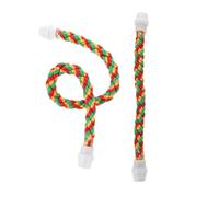 VERDANVERSE 2 PCS Cotton Rope Bird Perch Bite Resistant Parrot Cage Stand for Parakeet Macaw Flexible Coiled Rope Perches for Cage Birds Handmade Stress Relief