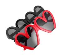 VERDANVERSE 2 Pcs Heart Shaped Sunglasses Creative Party Eyewear for Women Fun Birthday Accessories for Festivals and Celebrations Unique Heart Design for Photo Sessions and Sun Protection