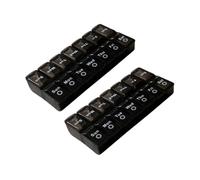 VERDANVERSE 2 Pcs Large Capacity Medicine Organizer Box with Double Lock Lightweight Pill Dispenser for Easy Weekly Medication Management Suitable for Seniors and Arthritis Patients Black