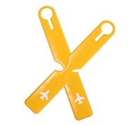 VERDANVERSE 2 pcs Plastic Luggage Tags for Suitcases Travel Bag Identifiers with Lightweight Design Easy to Spot Yellow Color Secure Baggage Labels for Quick Luggage Identification