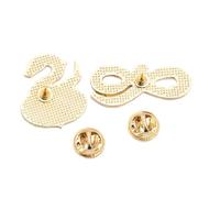 VERDANVERSE 2 Pieces Couple Brooch Set Snake Shaped Breastpin with Black and White Enamel, Decorative Cartoon Snake Pattern Corsage Pins for Clothing Accessories