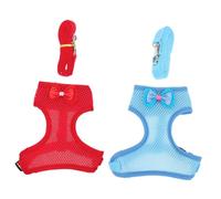 VERDANVERSE 2 Sets Adjustable Chicken Harness Leash Durable Rooster and Hen Vest Traction Rope for Outdoor Walking Comfortable Breathable Pet Chicken Red Blue