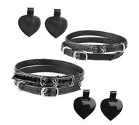 VERDANVERSE 2 Sets Anti-Drop Heel Pads with Shoe Straps for Women High Heels Protecting Against Blisters and Rubbing Matte and Glossy Black Easy to Apply and Stay in Place