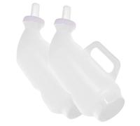 VERDANVERSE 2 Sets Thickened Nursing Bottles for Livestock Portable Horizontal Milk Feeders for Calves Sheep Lambs Feeding Supply with Random Nipple Colors Random Color