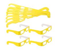 VERDANVERSE 20 Pairs Neon Glasses for Parties Shaped Diffraction Glasses for Holiday Lights Concerts and Rave Events Yellow