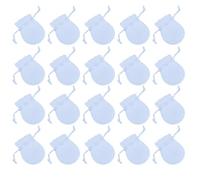 VERDANVERSE 20 Pcs Blue Flannel Drawstring Bags Small Pouches for Jewelry and Storage with Anti-fall Feature Suitable for Christmas Parties and Supermarkets