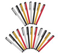 VERDANVERSE 20 Pcs Tablet Stylus Pen with Clip Capacitive Touch Screen Stylus for Phones Tablets Computers Lightweight Aluminum Body in Black Red Easy to Carry