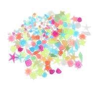 VERDANVERSE 200pcs Mixed Color Luminous Aquarium Pebbles Glow-in-the-dark Decorative Fish Tank Stones Delicate Compact Gravel for Aquarium Landscaping and Fish Tank Decoration Random Color