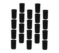 VERDANVERSE 20pcs Black Plastic Film Canisters Lids Film Storage Containers Camera Reel Holders for Photography and Kitchen Bead Organizer Box