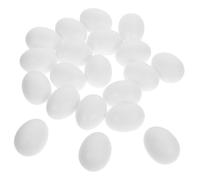 VERDANVERSE 20pcs Plastic Simulation Pigeon Eggs Solid Fake Pigeon Egg Props 3.8x2.8cm for Racing Breeding and Bird Supply