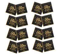 VERDANVERSE 20pcs Printed Reusable Napkins for Birthday Party Elegant Birthday Dinner Decor Convenient Party Essential for Family Gatherings
