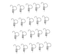 VERDANVERSE 20pcs Spring Cage Door Hooks for Rabbit and Small Animal Cages High-grade Steel Wire Clips with Snap Latch for Hamsters Chickens Pigeons
