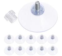 VERDANVERSE 20pcs Threaded Suction Cup with M5 Screw and Nut, 40mm PVC Strong Sucker Pads for Glass, Mirrors, and Bathroom Household Hanging, Easy Installation and Damageproof Design