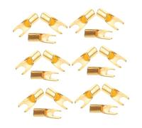 VERDANVERSE 20pcs U-shaped Speaker Connectors Aluminum Copper Terminal Blocks for Car Audio Systems Subwoofer Amplifier Wiring Compatible with Various Models Easy Installation Design