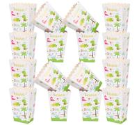 VERDANVERSE 24pcs Dinosaur Pattern Popcorn Boxes for Party Candy Treat Paper Storage Containers Birthday Snack Favor Boxes for Movie and Carnival Use
