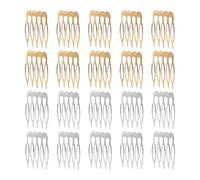 VERDANVERSE 24pcs Silver 5 Teeth Decorative Hair Side Comb Made of Iron with Polished Surface and Smooth Edges, Comfortable and Reducing Crafting Time, for DIY Workshops and Bridal Veil