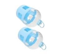 VERDANVERSE 2pcs Abs Bird Water Bottle with Handle Sturdy Pigeon and Poultry Water Dispenser Pot for Parrot Quail Duck Cage Accessories Transparent Container