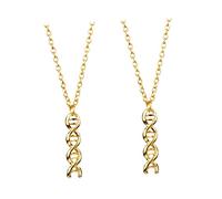 VERDANVERSE 2pcs Alloy Necklace Chemical Structure Dna Molecule Pendant Jewelry Graduation Party Durable Daily Wear