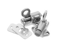 VERDANVERSE 2pcs Attic Door Latch with Spring Loaded Zinc Alloy Bolt, Self Closing Pull Ring Latch for Quiet Operation, Security Automatic Gate Door Lock Suitable for Windows and Bedrooms