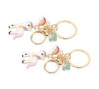 VERDANVERSE 2pcs Charming Unicorn Keychain Cute Car Keychain Pendant for Girls Backpack Decoration for Couples Friends