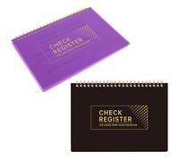 VERDANVERSE 2pcs Checkbook Transaction Register Book for Personal Checkbook Spiral Binding, Pp and Paper Material, Financial Management for Office and Home Use, 60 Pages