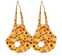 VERDANVERSE 2pcs Chicken Carrying Bag for Pet Travel with Convenient Closure and Robust Handle, Sturdy Canvas Material, Two Holes for Legs, for Outings and Travel