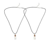 VERDANVERSE 2pcs Christian Mustard Seed Necklace for Men and Women PU Leather Glass Vial Pendant with Tiny Religious Seed Charm Inspirational Faith Keepsake Jewelry for Daily Wear and Church