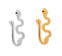 VERDANVERSE 2pcs Copper Snake Shape Fake Nose Rings No Piercing Nose Clips for Party Dance Performance Fashion Accessories