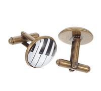 VERDANVERSE 2pcs Creative Piano Pattern Mens Cufflinks Suit Shirt Studs for Tuxedo Lightweight Durable French Cufflinks for Wedding Business Him