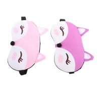 VERDANVERSE 2pcs Cute Fox Sleep Mask with Adjustable Elastic Strap Animal Blindfold Eye Covers for Boys Women Soft Cartoon Eye Mask for Night Sleeping Home Travel Use