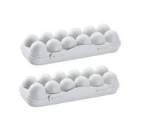 VERDANVERSE 2pcs Egg Storage Boxes with Lid Food Grade Plastic Fresh-keeping Holder for Refrigerator Freezer Pantry Gray Egg Organizer Preservation Cases for Kitchen and Camping