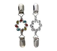 VERDANVERSE 2pcs Fashionable Scarf Buckle with Pearl and Rhinestone Brooch Clothes Decor for Scarves Wraps and Shawls Elegant Accessories for Women