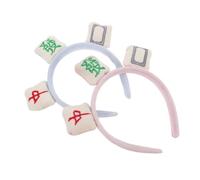 VERDANVERSE 2pcs Fluffy Pink Headband for Face Washing Beauty Headband Animal Pattern for Mahjong Games and Daily Skincare